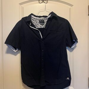 Denim & Flower Dark Blue Casual Button Down Shirt